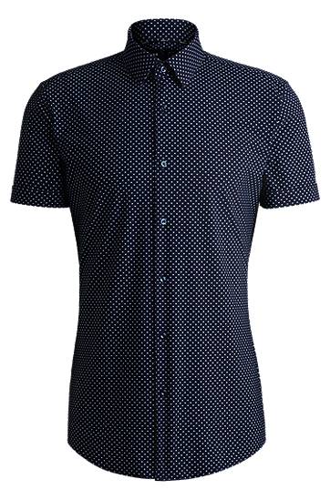 Slim Fit Performance-Stretch Printed Jersey Shirt