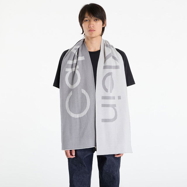 Calvin Klein Bold Logo 2-Tone Wool Scarf