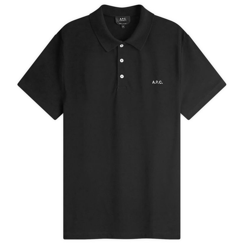 Поло тениска A.P.C. Logo Polo Shirt Черно | COGWZ-H26342-LZZ