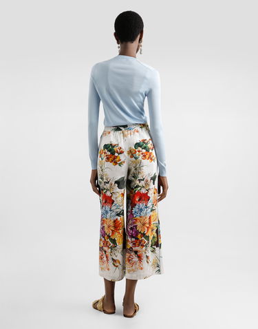 Пуловер Dolce & Gabbana Dolce & Gabbana Silk Pullover with Flower Brooch Синьо | FXX48ZJBSO1B1581, 2