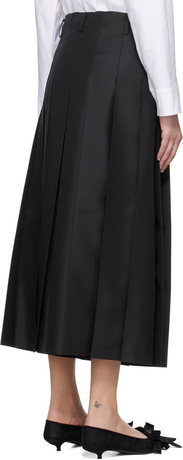 Панталони Comme des Garçons Comme des Garçons Gabardine Pleated Cropped Trousers Черно | GO-P009-S25, 2