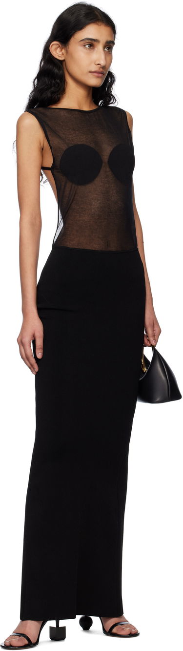 Pокля Jacquemus Jacquemus La Croisière 'The Platano' Maxi Dress Черно | 25E251KN592-2434, 3