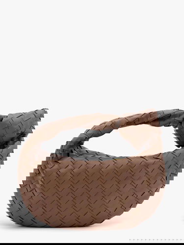 Дамска чанта Bottega Veneta Jodie Mini Knotted Intrecciato Leather Bag - Bottega Veneta Кафяво | 651876VCPP52355, 1