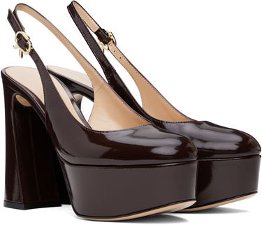 Кецове и обувки Gianvito Rossi Bessie Slingback Platform Heels Кафяво | G95569-70RIC-NUI, 3