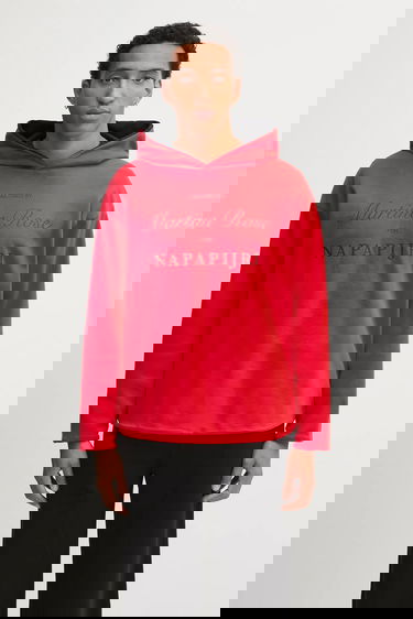 Суитчър Napapijri Martine Rose Graphic Print Hoodie Червено | NP0A4H8MRB11, 0
