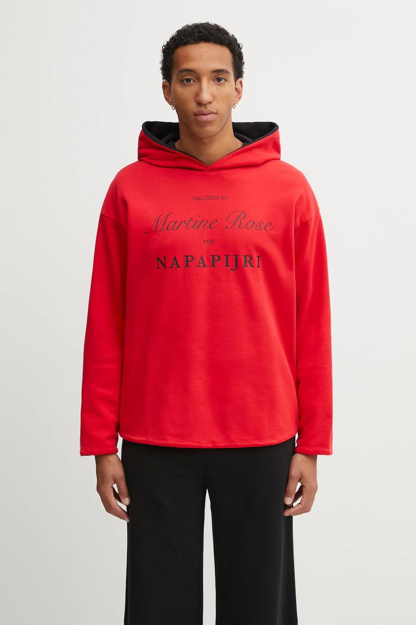 Суитчър Napapijri Martine Rose Graphic Print Hoodie Червено | NP0A4H8MRB11