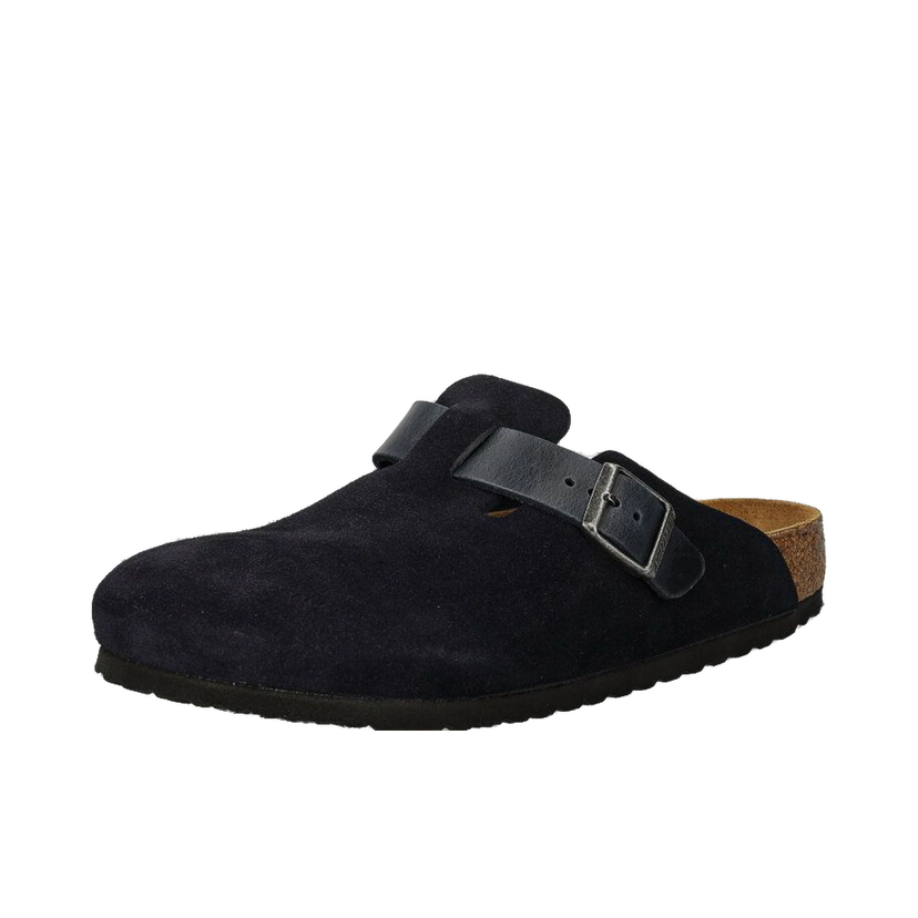 Кецове и обувки Birkenstock Boston Suede Slippers Синьо | 1028210