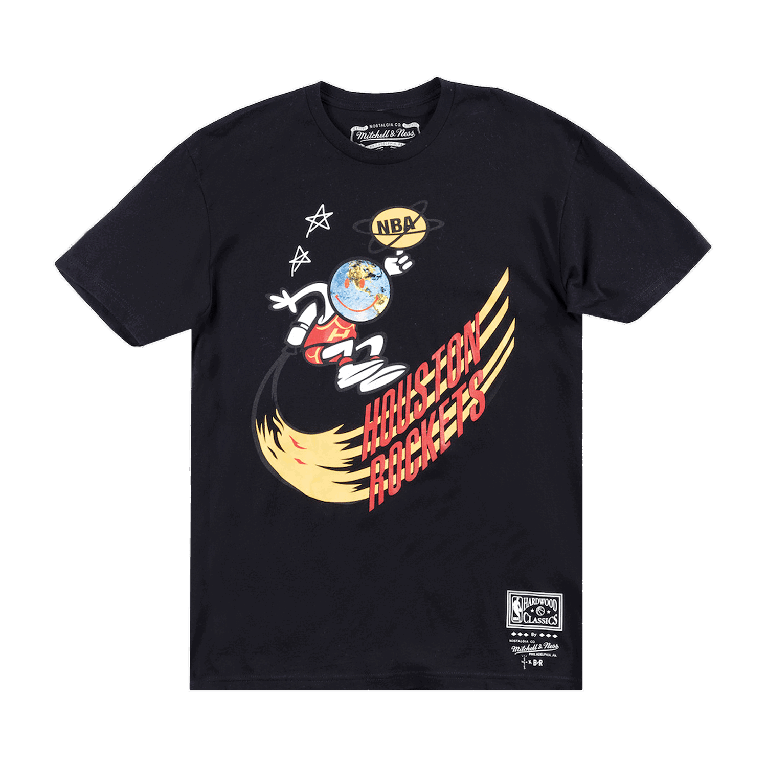 Тениска Cactus Jack by Travis Scott BR x Mitchell & Ness x Rockets T-Shirt Черно | BMTRMM19094 HROBLCK, 0