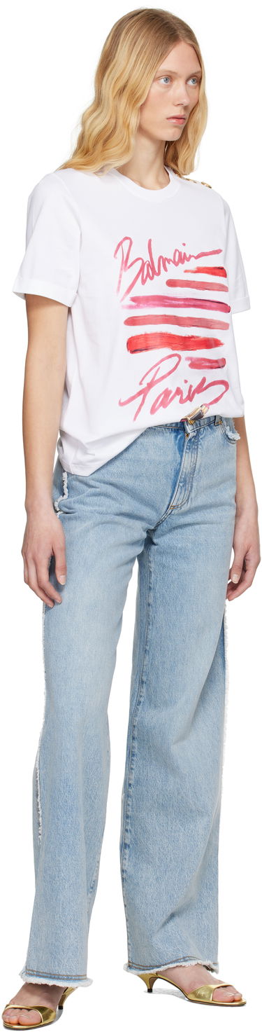 Дънки Balmain Balmain Straight-Leg Jeans Синьо | EF0MI050DF75, 3