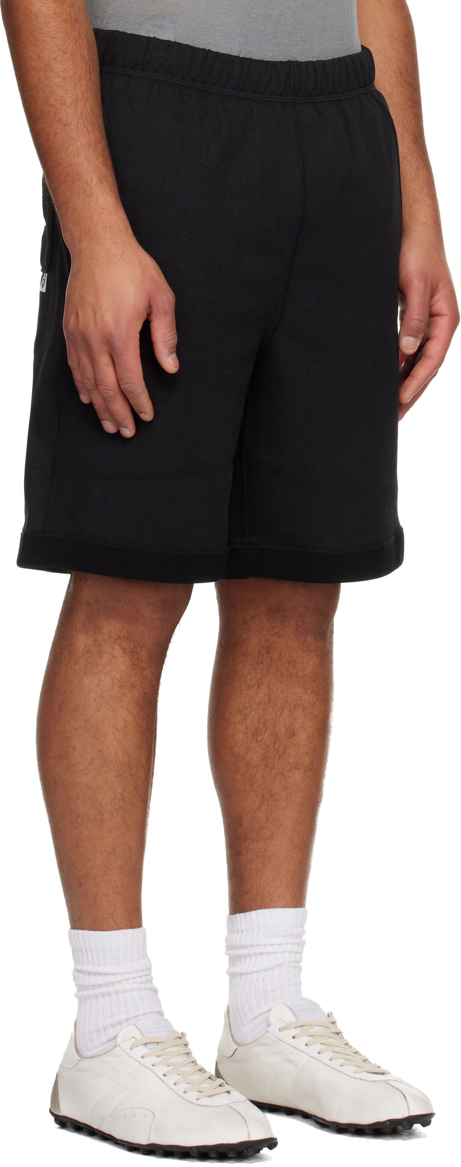 Къси панталони AAPE by A Bathing Ape Reversible Moonface Logo Sweat Shorts Черно | AAPSPMC602XXNBKX, 1