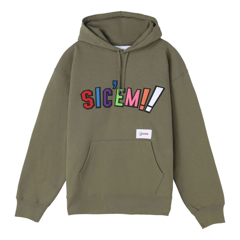 Суитчър Supreme Supreme x WTAPS Sic'em! Graphic Print Hoodie Зелено | SUP-FW21-340