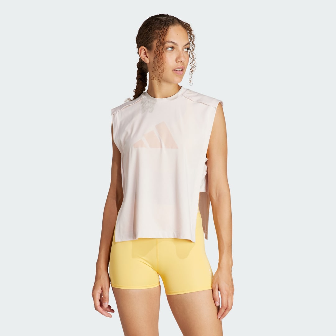Потник adidas Performance Power Performance Big Logo Tank Top Бяло | IT2177, 1