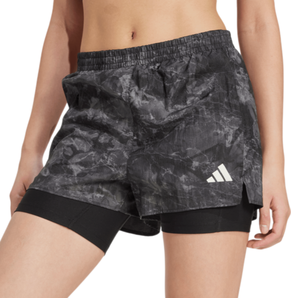 Къси панталони adidas Originals Own the Run Spray Dye 2-in-1 Shorts Черно | jl8718, 0