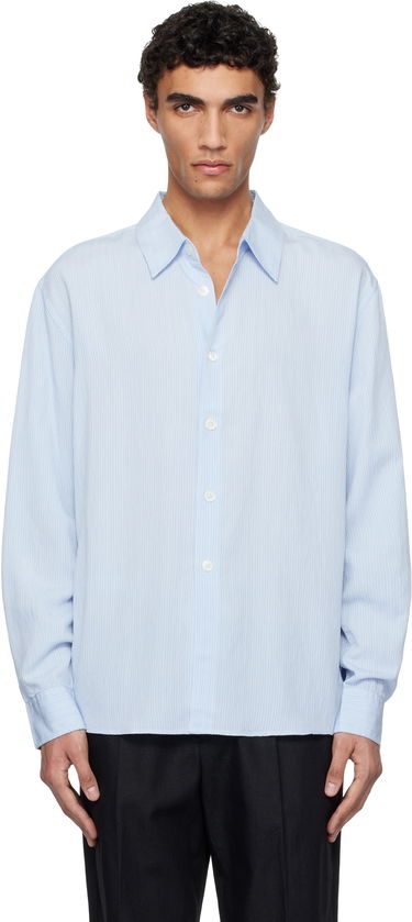 Риза OUR LEGACY OUR LEGACY Beyond Striped Relaxed-Fit Shirt Синьо | M2252BS, 0