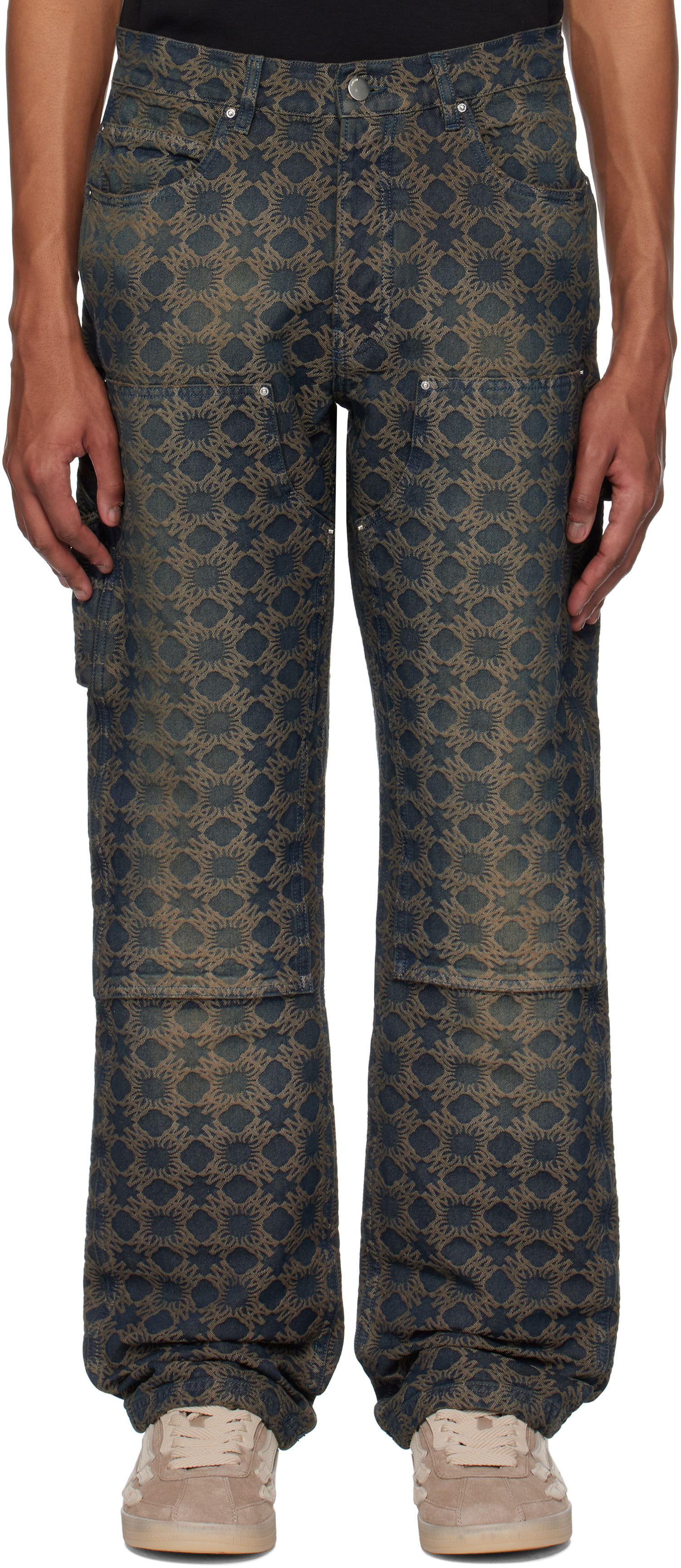 Карго панталони AMIRI Amiri MA Quad Jacquard Carpenter Jeans Синьо | AMDNGH1064, 0