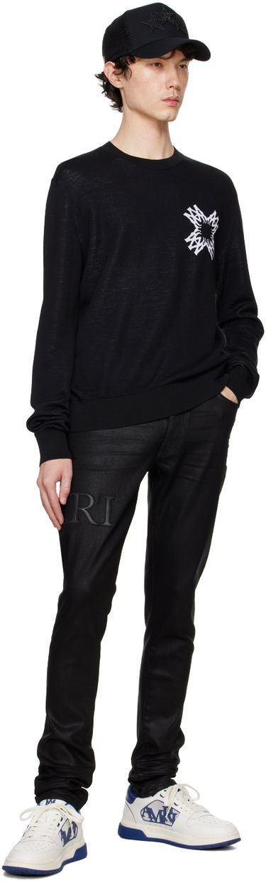 Пуловер AMIRI AMIRI MA Quad Crewneck Sweater Черно | AMKNCW1066, 3