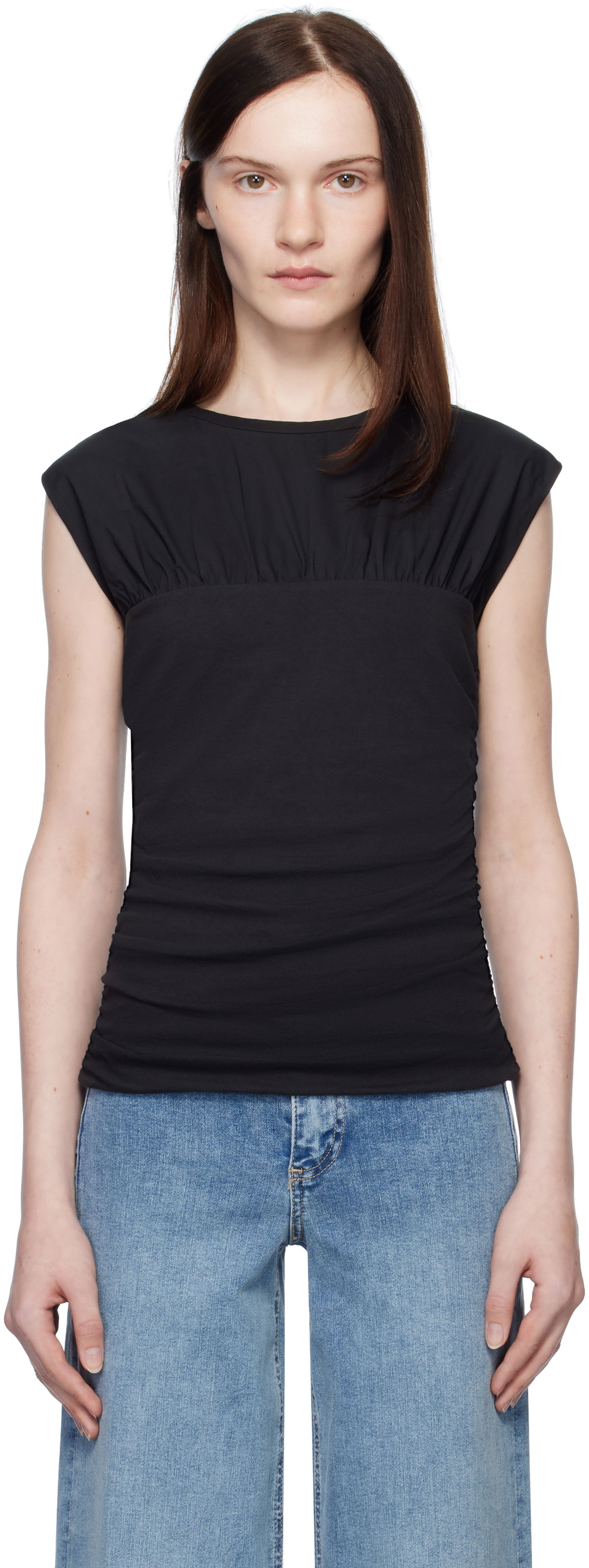Потник rag & bone Rag & Bone Mica Banded Top Черно | WCC24HT009M409, 0