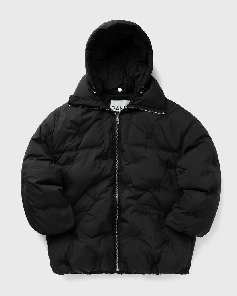 Пухо яке GANNI Nylon Tech Puffer Midi Jacket Черно | F9545-099