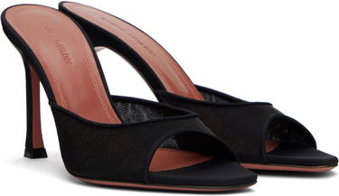Аксесоари Amina Muaddi Amina Muaddi Alexa Mesh Slipper 95 Heeled Sandals Черно | ALEXA MESH SLIPPER, 3
