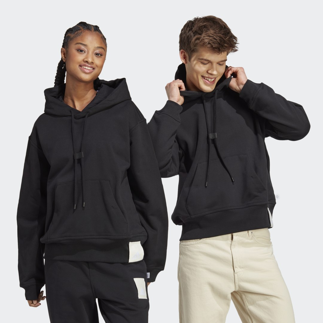 Суитчър adidas Performance Lounge Heavy French Terry Hoodie Черно | IC4084, 0