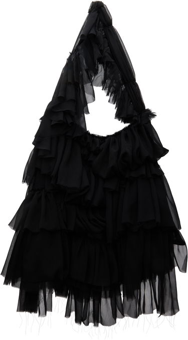 Чанта през рамо Collina Strada Collina Strada Cloud Ruffle Shoulder Bag Черно | XX9025, 0