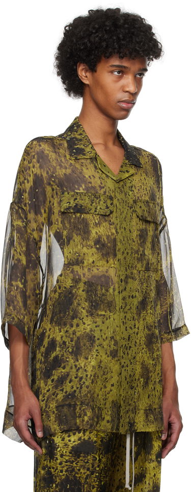 Риза Rick Owens Rick Owens Hollywood Magnum Tommy Shirt Зелено | RU01E5298 SP1, 1