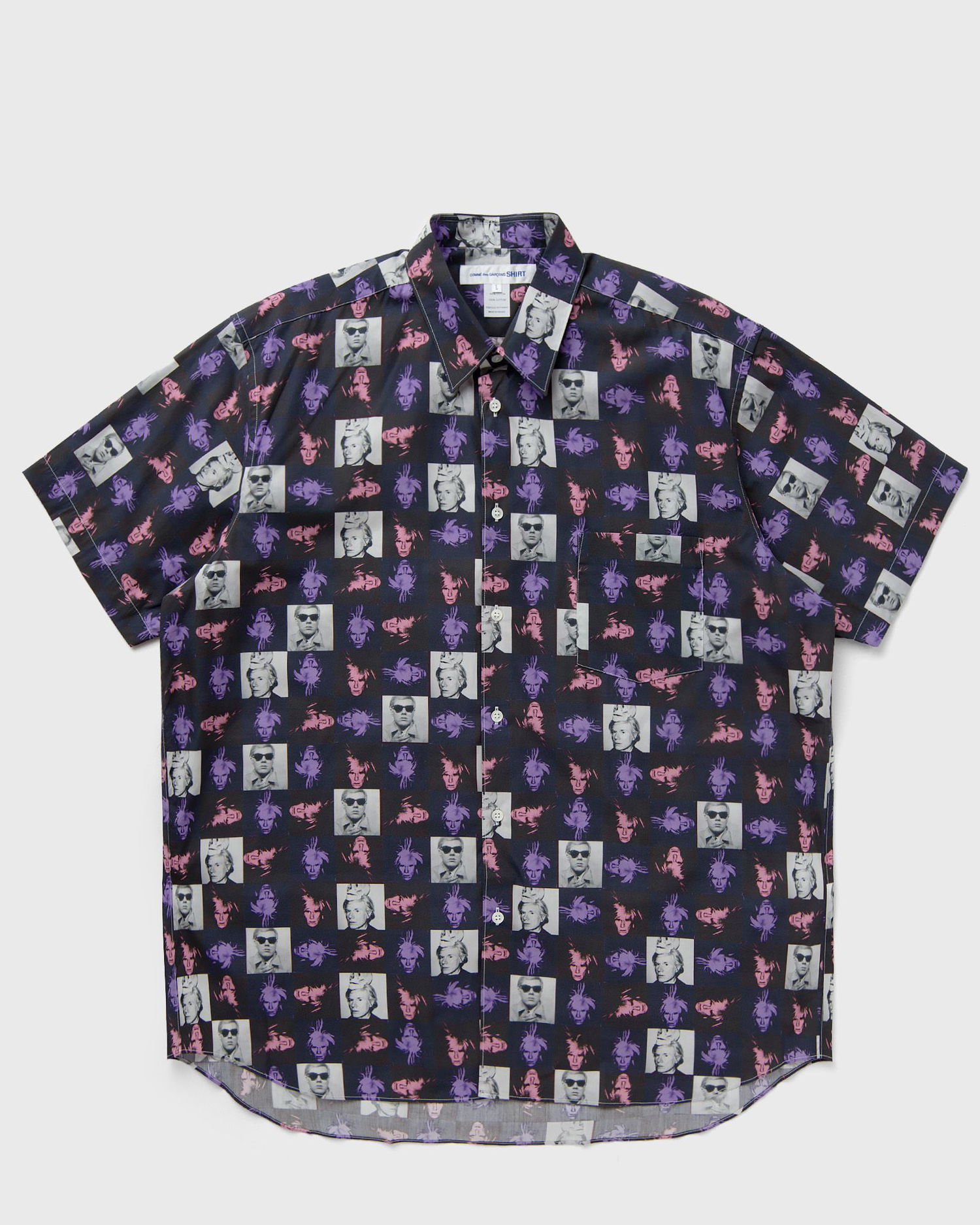 Риза Comme des Garçons Andy Warhol Print Woven Shirt Черно | FM-B002-S24-1, 0