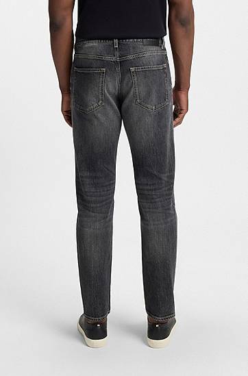Дънки BOSS Maine Regular-Fit Comfort-Stretch Jeans Сиво | 50544884, 1