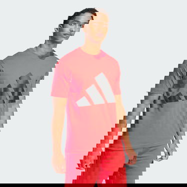 Тениска adidas Performance Essentials Red T-Shirt With A Large Logo Червено | JE8934, 4