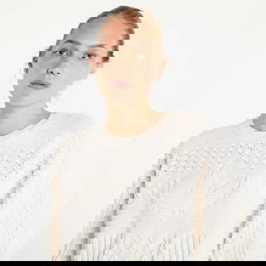 Пуловер adidas Originals Knited Trf Sweater Wonder White Бяло | JN8318, 1
