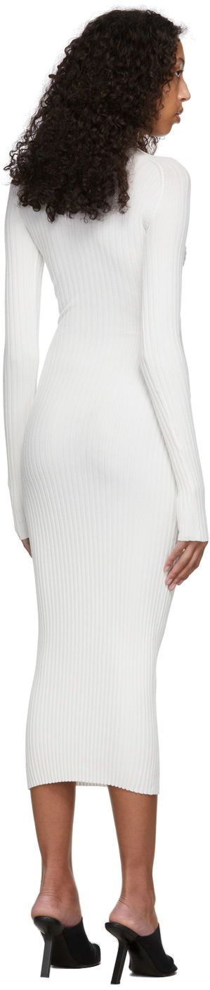 Pокля Dion Lee Dion Lee Figure 8 Cutout Ribbed Knit Midi Dress Бяло | A7547R22, 2