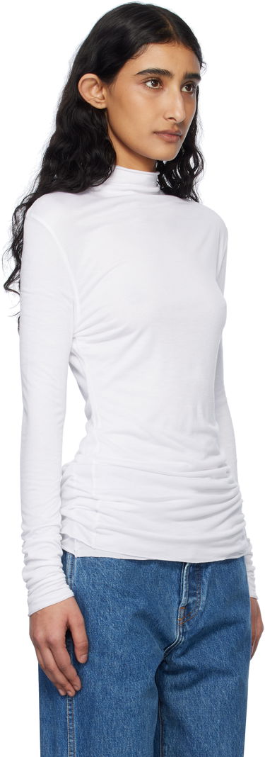 Тениска Khaite KHAITE Rolina Mock Neck Top Бяло | 23674100, 1