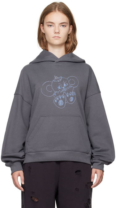 Суитчър We11done We11done Monster Fitted Hoodie Сиво | WD-TH2-24-831-U-CH, 0