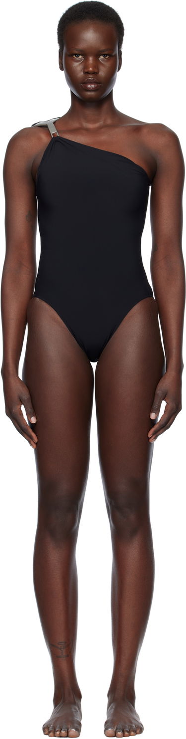 Бански Rick Owens Rick Owens Hollywood Hydra One-Shoulder Swimsuit Черно | RP01E7096 NS, 0