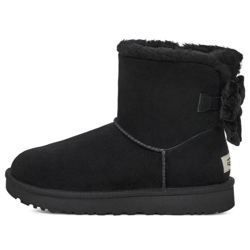 Кецове и обувки UGG Mini Bailey Bow Crushed Velvet Boots Черно | 1138172-BLK, 0