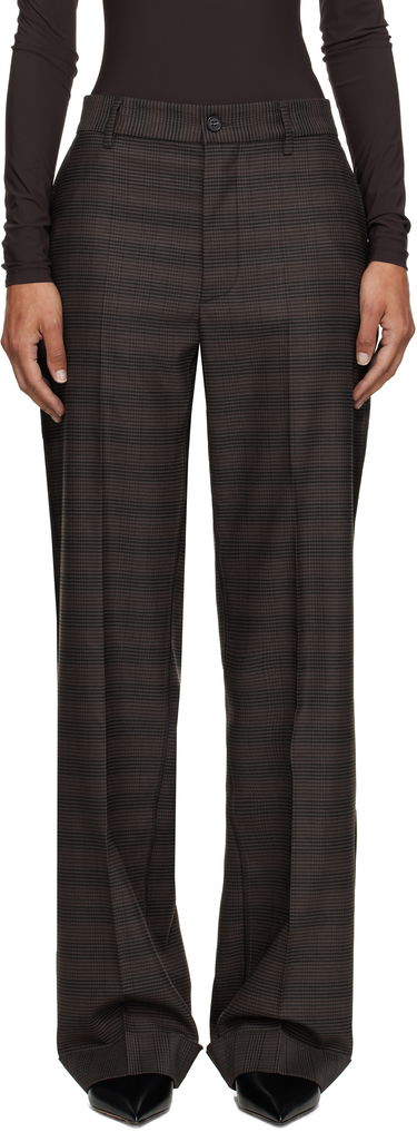 Панталони Maison Margiela MM6 Maison Margiela Checked Tailoring Trousers Кафяво | S52KA0536 M35475, 0