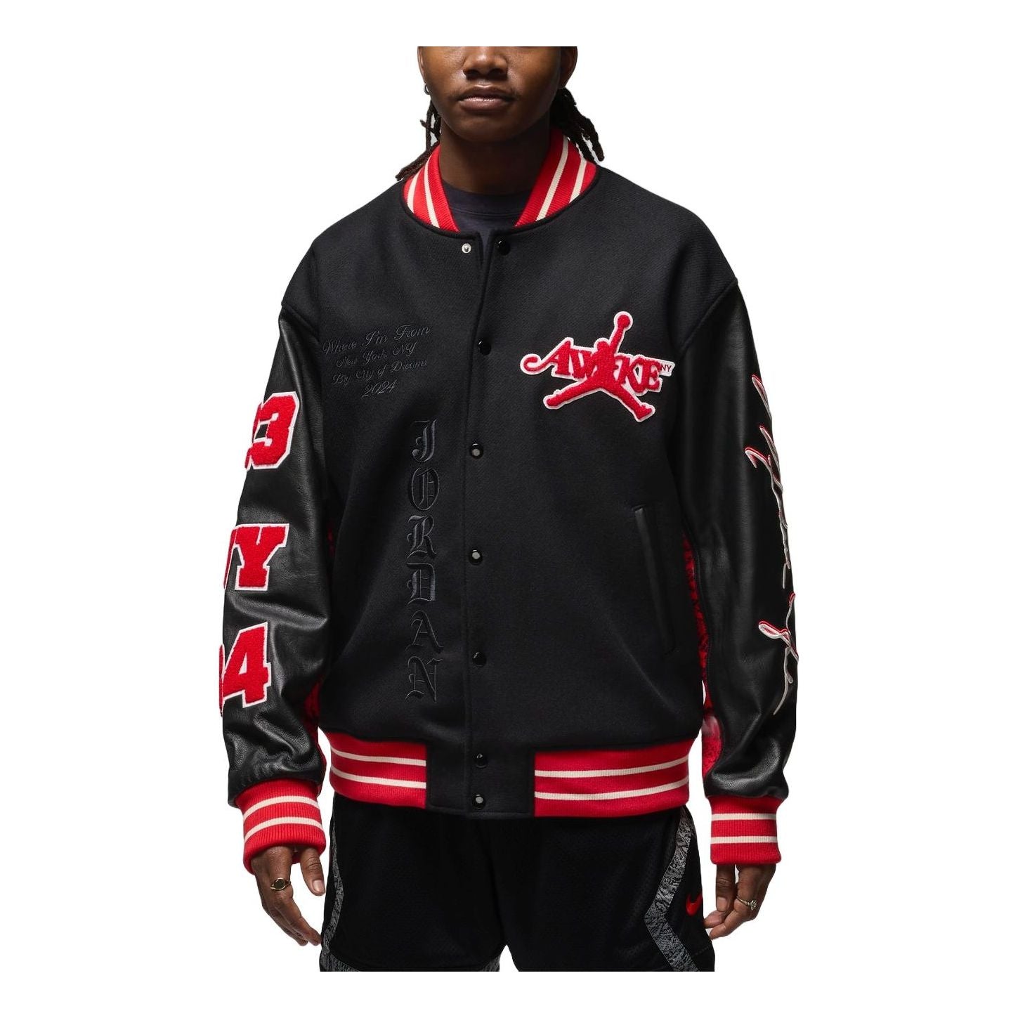 Яке бомбър Jordan Awake NY Varsity Jacket Черно | FQ5440-657, 0