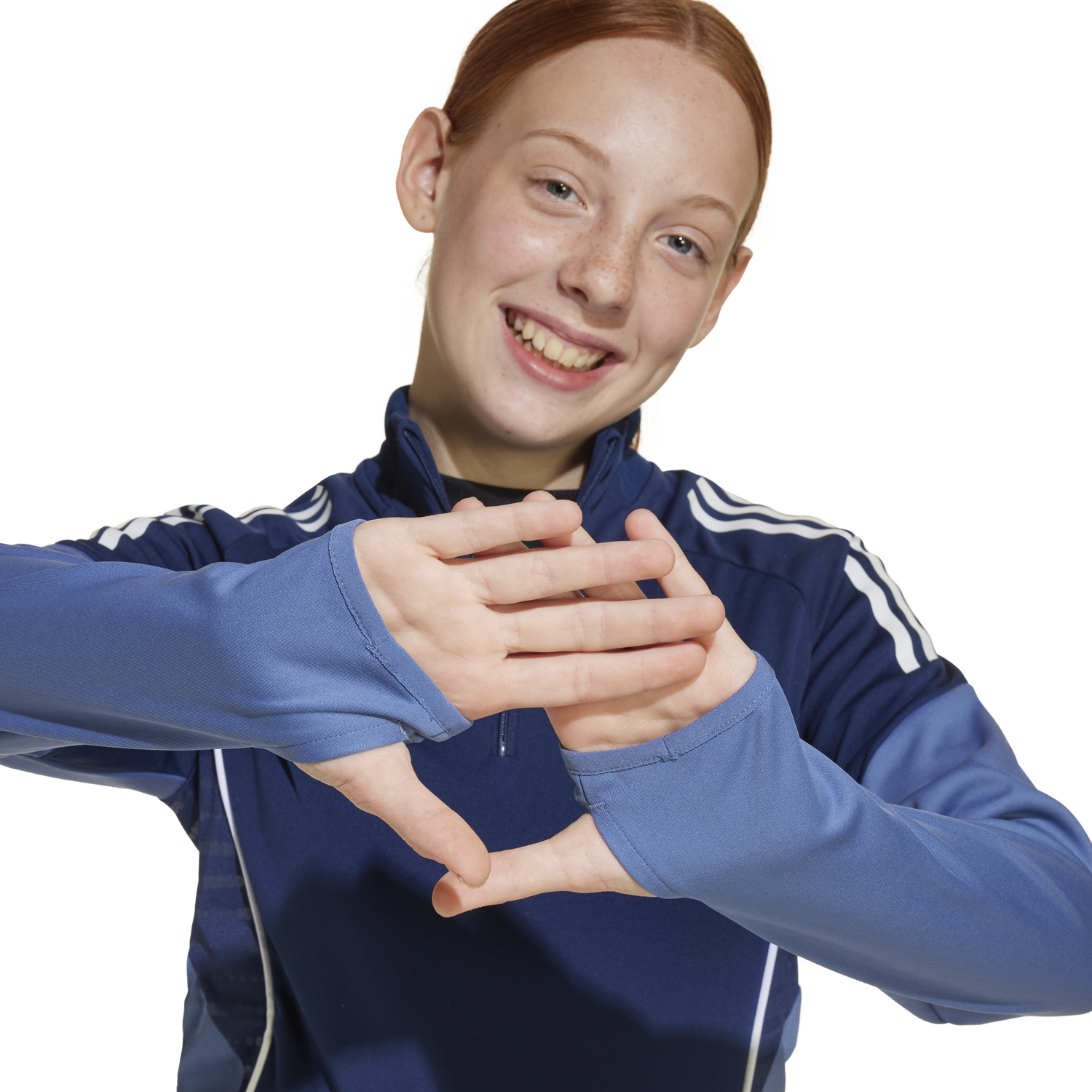 Суитчър adidas Performance Adidas TIRO25C Training 1/4 Zip Top Синьо | ji6545, 1