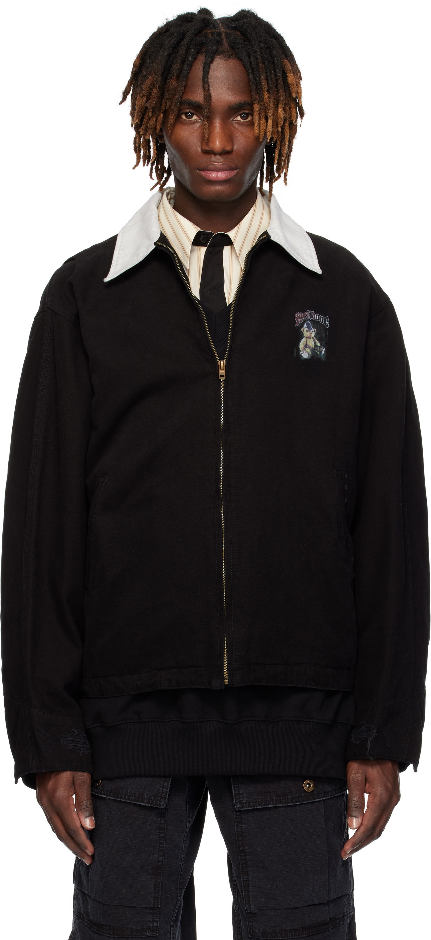 Яке We11done We11done Punk Teddy Work Jacket Черно | WD-JK0-25-040-U-BK, 0