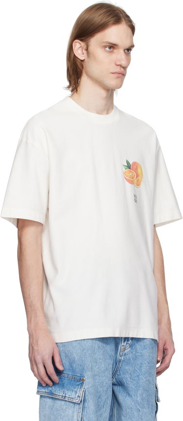 Тениска BOSS Hugo Orange Prints Cotton Jersey T-Shirt Бяло | 50537576, 1