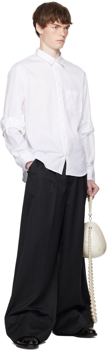 Риза Simone Rocha Simone Rocha Bow Sleeve Classic Shirt Бяло | 5382 1025, 3