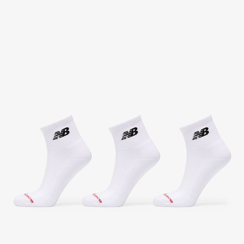 Чорапи New Balance Everyday Ankle Socks 3-Pack Бяло | LAS51303WT