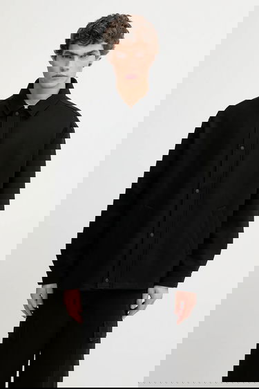 Яке MAISON KITSUNÉ Maison Kitsuné Casual Oversize Wool Blend Jacket Черно | PM00409WM2023, 0