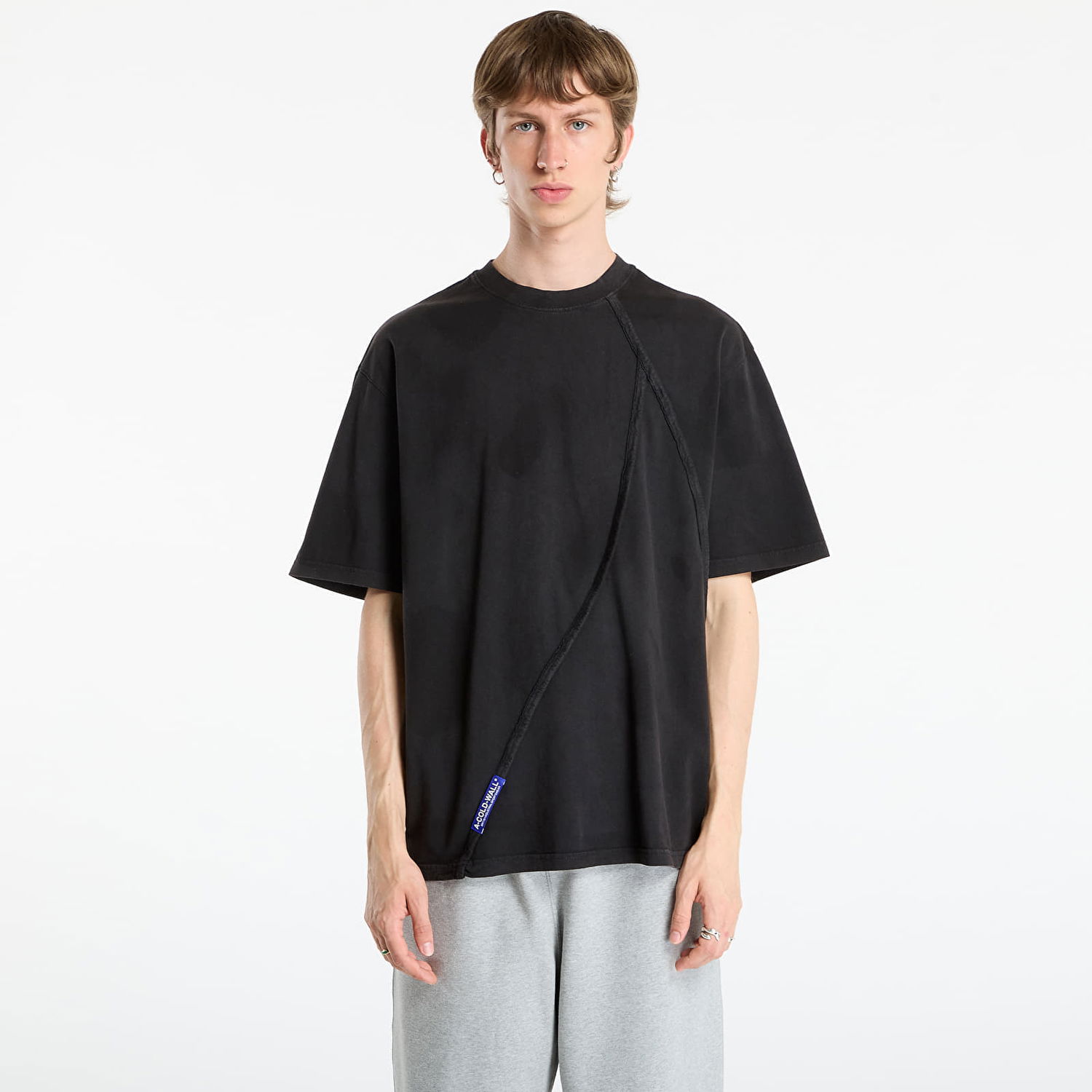 Тениска A-COLD-WALL* A-COLD-WALL* Chartered T-Shirt Черно | ACWMTS225 Black, 0