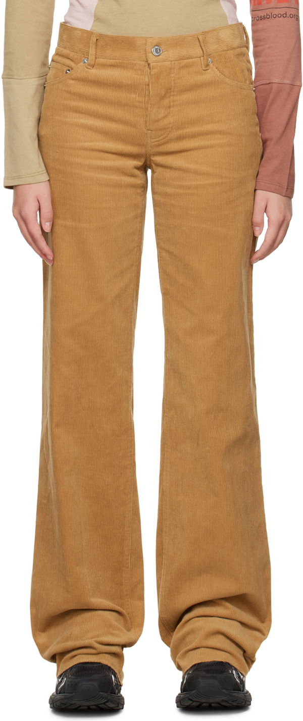 Панталони We11done We11done Wide Corduroy Trousers Кафяво | WD-PT3-22-287-W-CM, 0