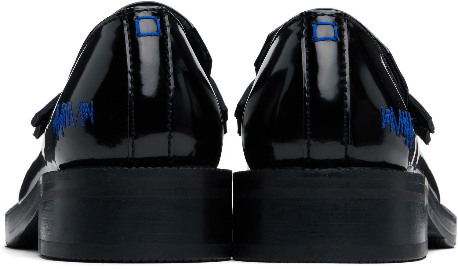 Кецове и обувки ADER ERROR Curve Patent Leather Loafers Черно | BN01SSCS0102BK, 1