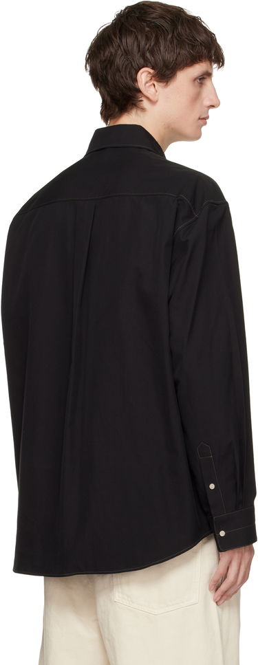 Риза LEMAIRE Western Snap-Button Shirt with Contrast Stitching Черно | SH1193 LF1475, 2
