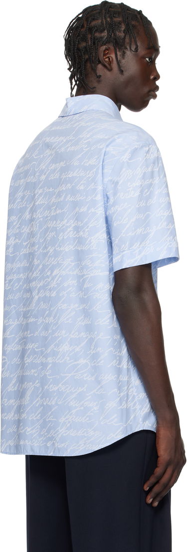 Риза Balmain Love Letter Print Shirt Синьо | EH1HL028CF82, 2