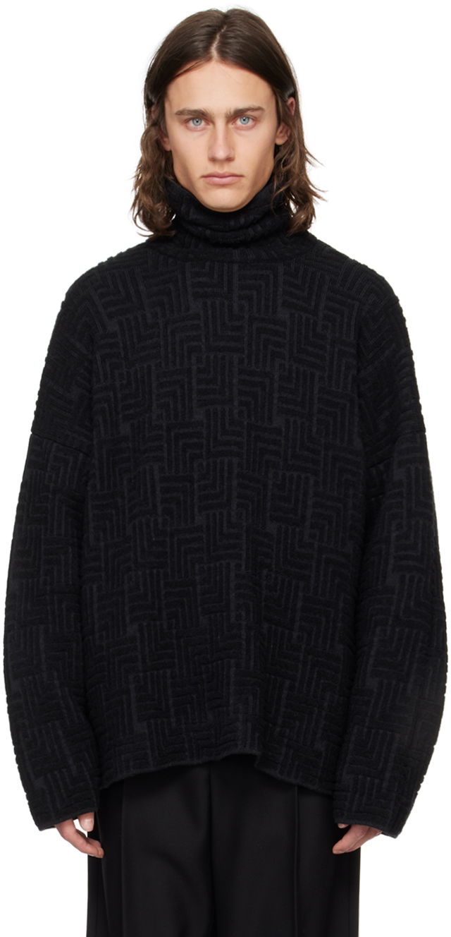 Black Jacquard Sweater