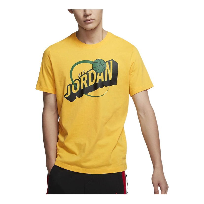 Тениска Jordan Jordan Alphabet Print T-Shirt Жълто | CT2001-741